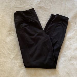 Black Eddie Bauer fleece-lined leggings, small